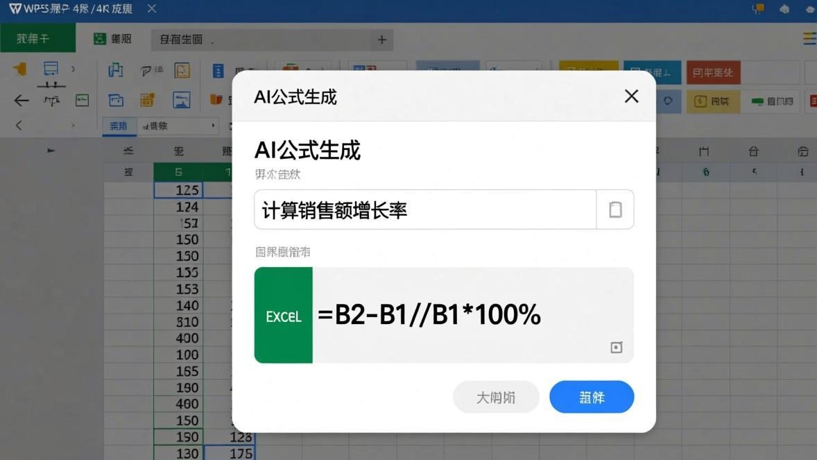 WPS AI公式结果展示界面