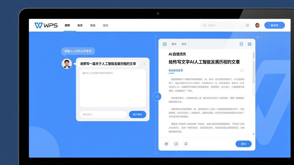 WPS AI生成内容界面