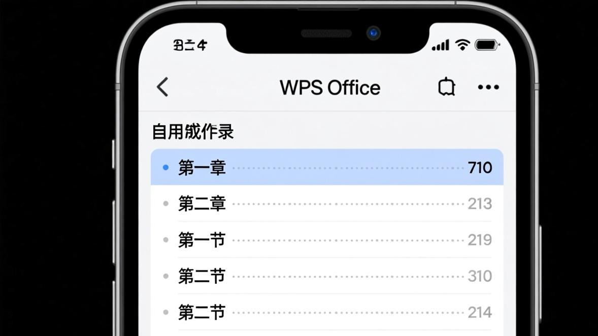 自动生成目录效果