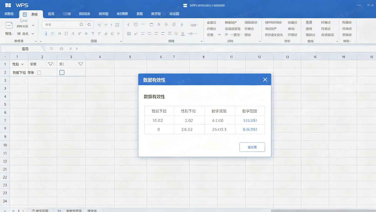 WPS表格数据验证教程：下拉菜单、输入限制、二级联动全搞定（2026）