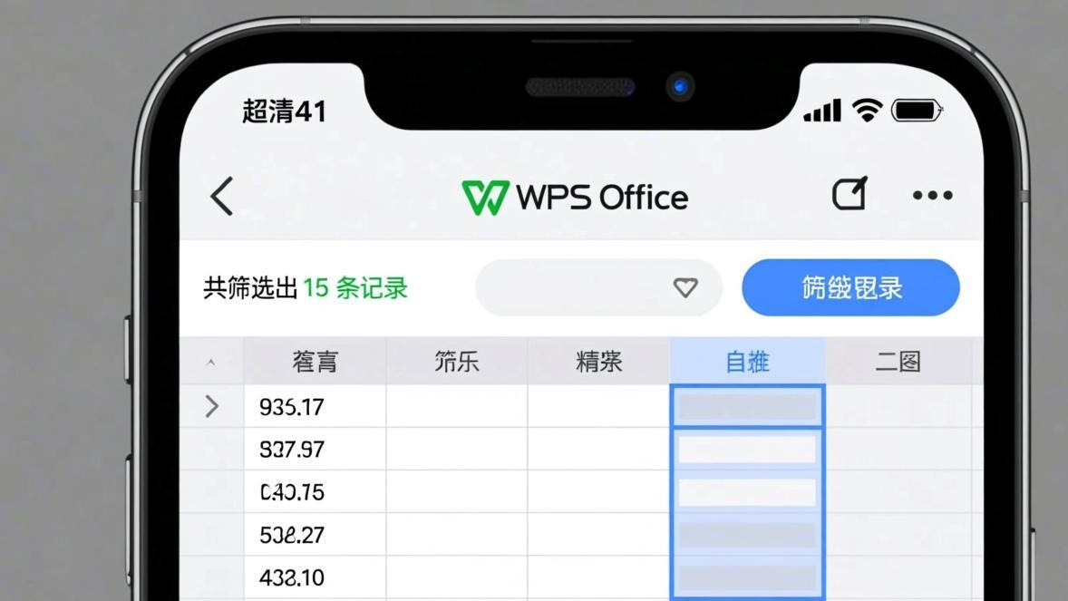 筛选结果展示