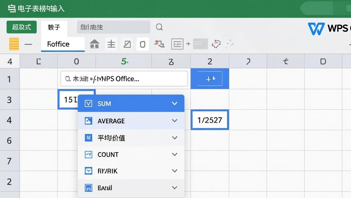WPS表格函数输入界面