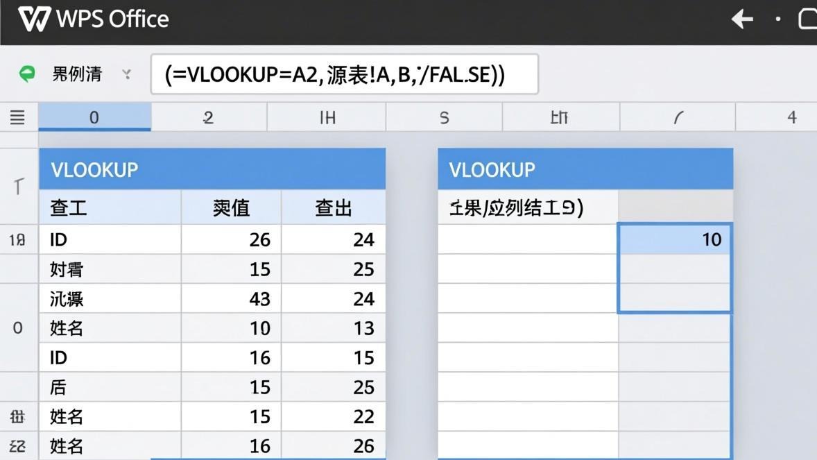 WPS表格VLOOKUP函数示例